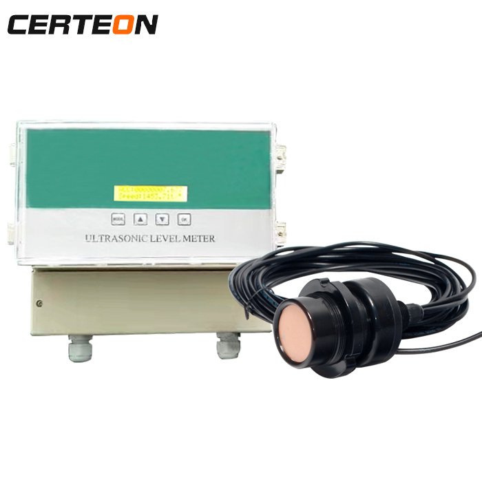 4 20ma Rs485 Open Channel Ultrasonic Flow Meter Flowmeter Transmitter Sensor for Sewage Water Wall Mount Split Type