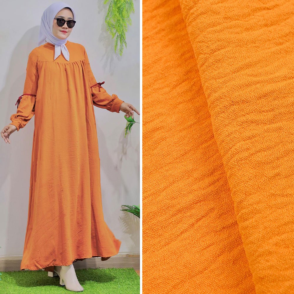 Hot Sell Factory Wrinkle Crinkle Stripe 100% Polyester Air Flow Woven Crepe 180D Cey Pd Fabric for Muslim Clothing