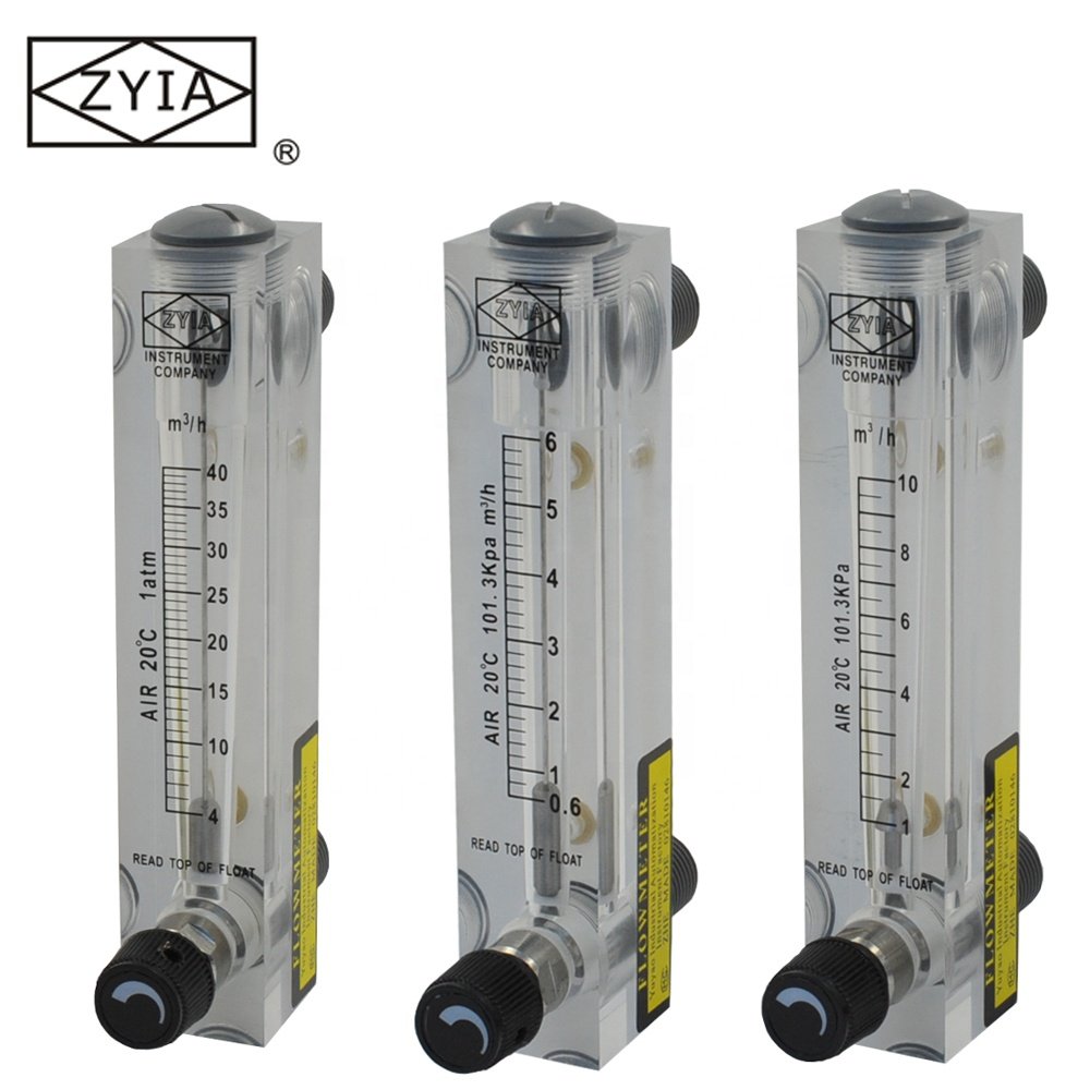 Glass Acrylic Panel Mount Water Rotameter Flow Sensor Nitrogen Gas Rotameter Rice Cleaning Machine Volumetric Flow Meter