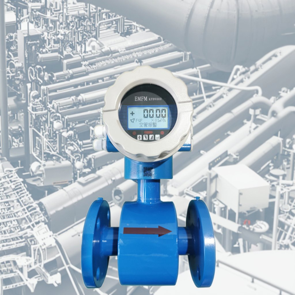 High-Precision DN65 Electromagnetic Flow Meter for Wastewater, Integrated Design, Rubber/PTFE Lined
