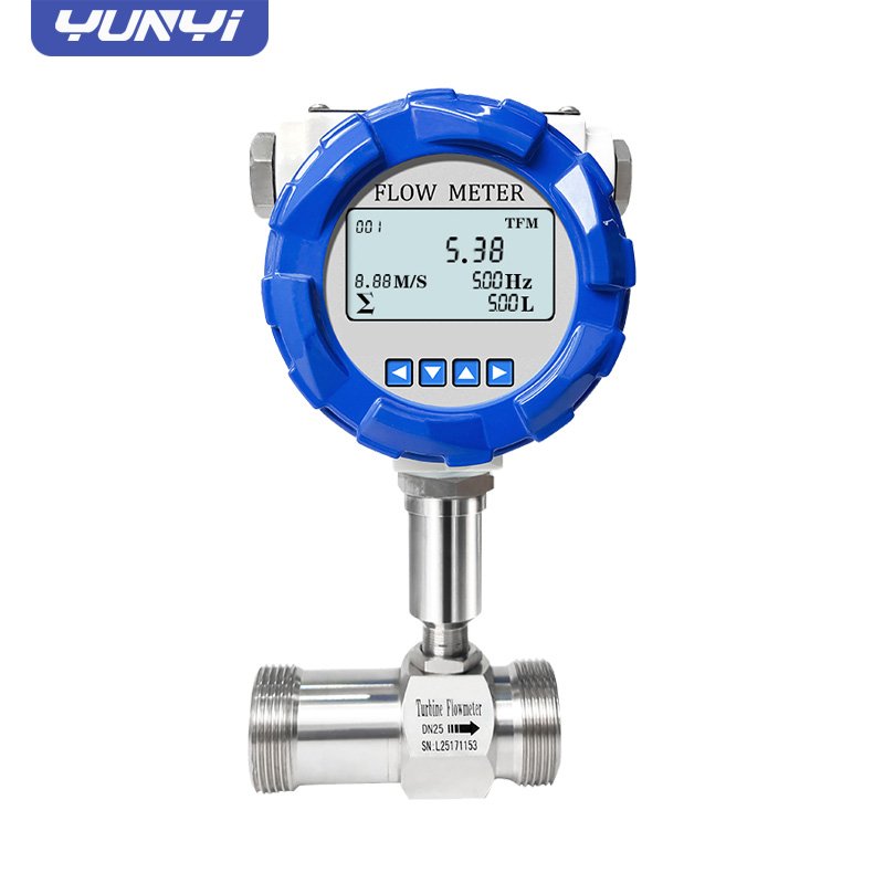 Yunyi High Pressure Price Liquid Water Stainless Steel Flowmeter Inline Pipe Type Turbine Flow Meter