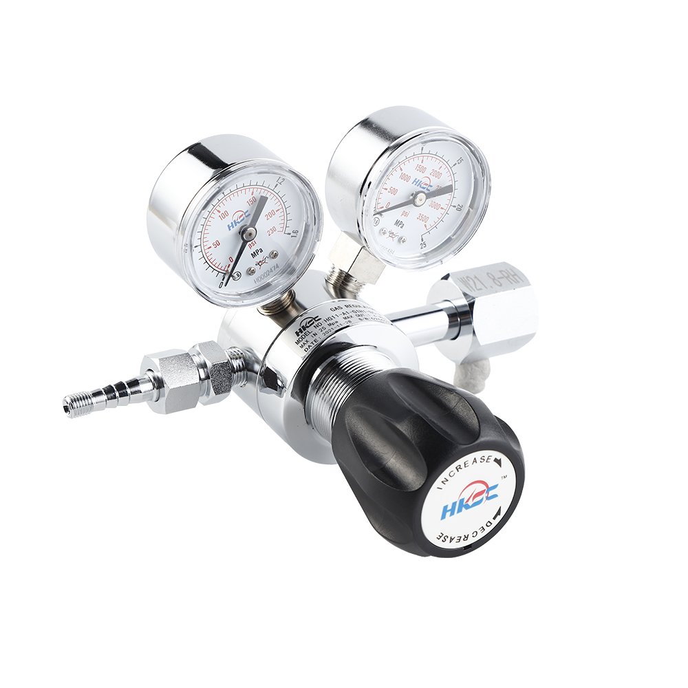 High Precision Brass Chrome Plated Pressure Regulator 1.6KL Gauge Accuracy Oxidation Resistant for LPG/Propane Industrial