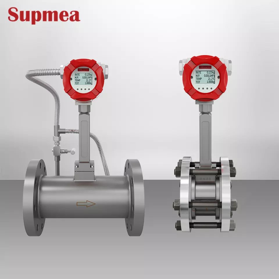 Stainless Steel Compressed Dry Air Flow Meter Vortex Flow Meter with OEM Support Competitive Price"