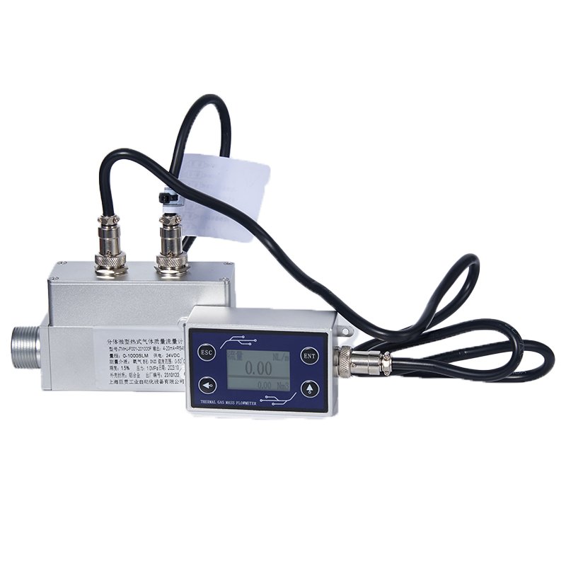 Micro Thermal Gas Mass Flow Meter Industrial Oxygen Co2 O2 Nitrogen Mass Flow Meter