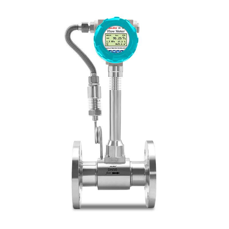 Air Flow Meter Instrument Digital Gas Flowmeter Vortex Flow Meter with Temperature Compensation