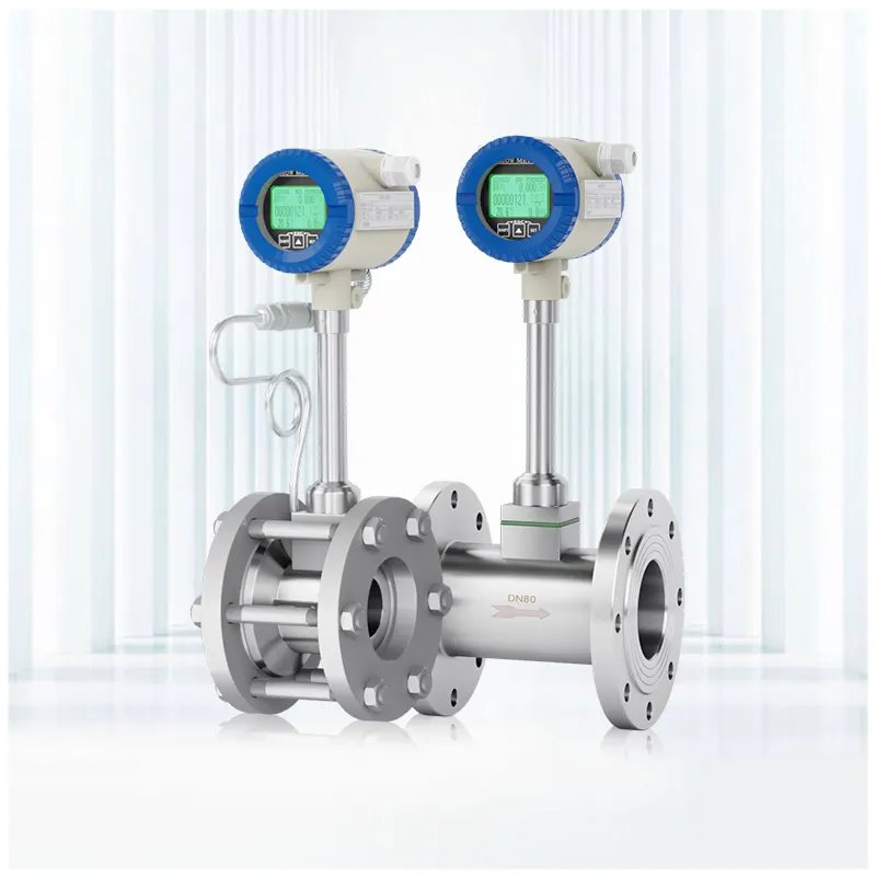 Industrial Compressor air Flow Meter vortex Flow Meter Dn80 with Temperature and Pressure
