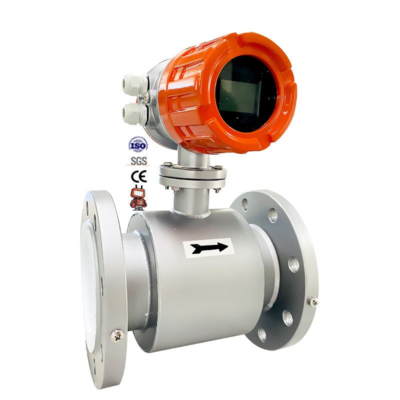 DN40 Electromagnetic Flowmeter Stainless Steel Magnetic Liquid and Fluid Meter for Water Gas Air Measurement OEM Supported