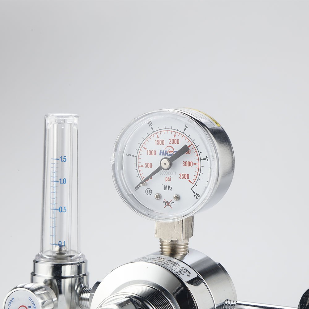 HG13F Single Stage Output Brass Pressure Regulator Compressed Air Specialty Gas Lab Chrome Plated Valve