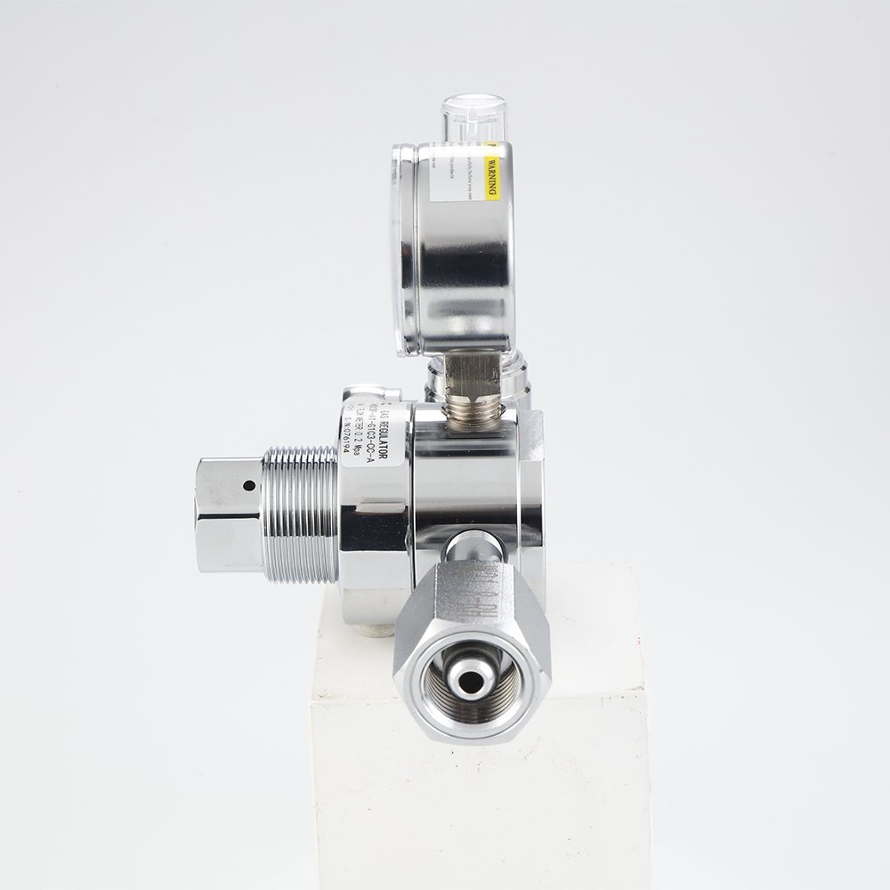 HG13F Single Stage Output Brass Pressure Regulator Compressed Air Specialty Gas Lab Chrome Plated Valve