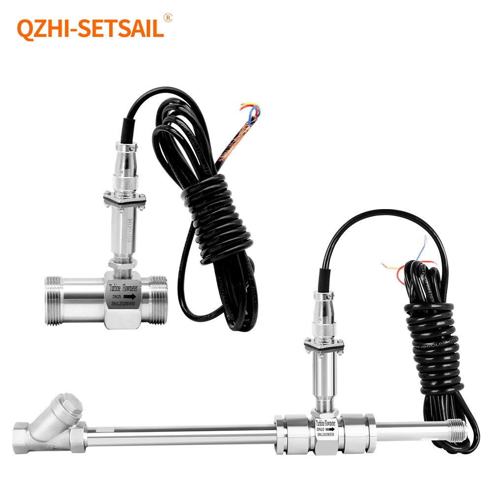 LWGY Liquid Turbine Flow Meter Circulating Water Hydraulic Oil Lubricating Oil LCD Display Sensor Flow Meters DN25 40 50 80 100
