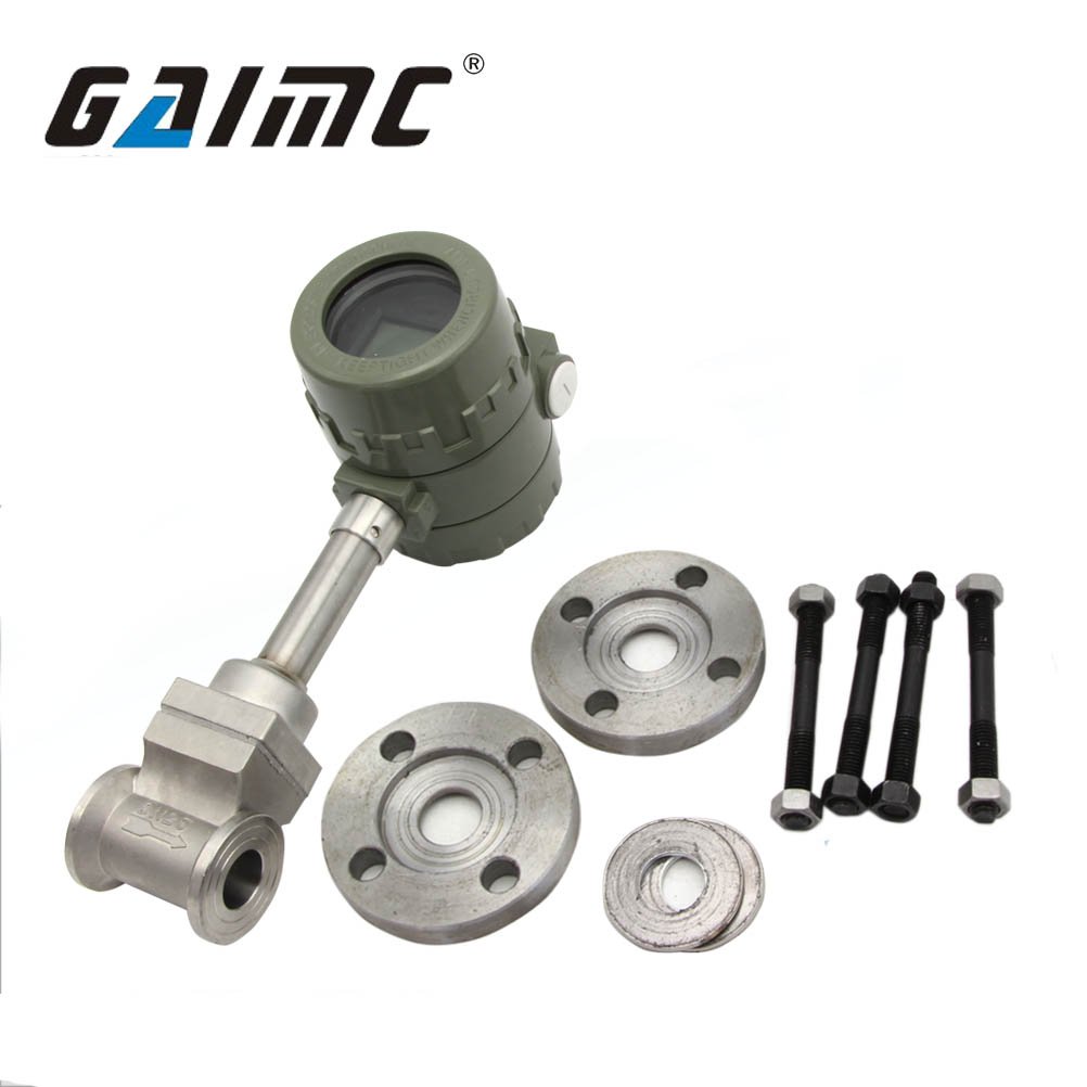 GVF100 RS485 Compressed Gas Co2 Flow Meter Carbon Dioxide Nitrogen vortex Flow Meter for Boiler Steam vortex Flow Meter Price