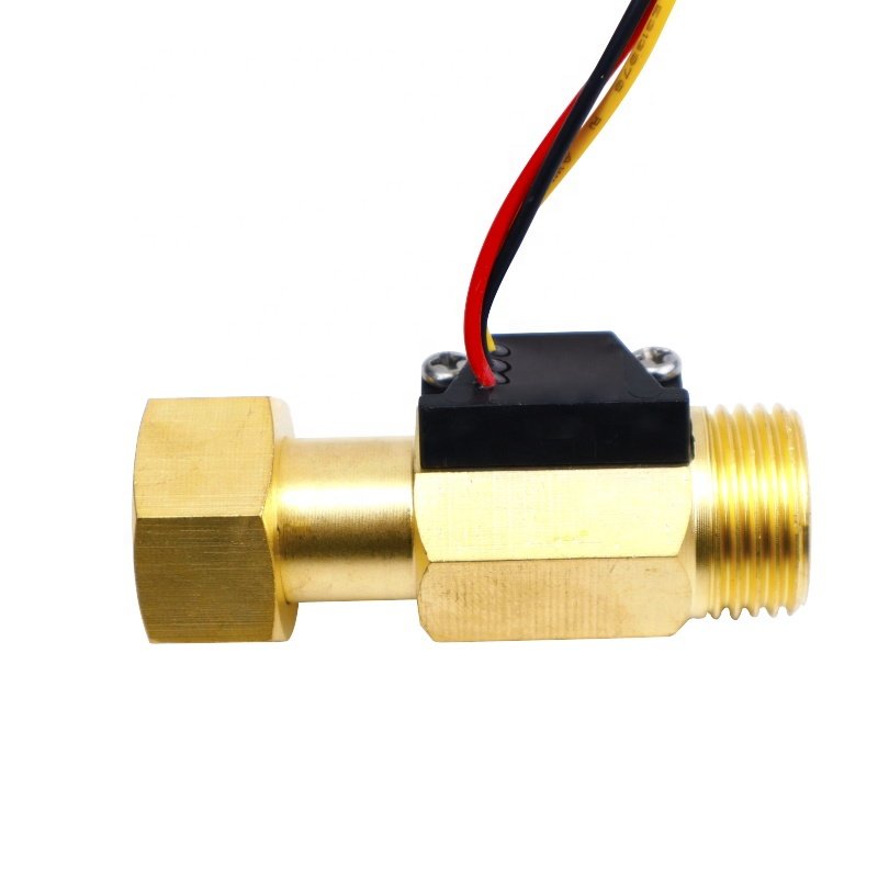 Liquid Flow Sensors Brass Copper DC3-24V Turbine Hall Effect Flow Sensor Water 1/4" 1/2" 3/4" 1" 1.5" 2" Water Flow Sensor
