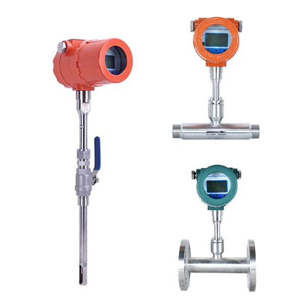 High Temperature Smart 304ss Carbon Dioxide Hydrogen Chlorine Flange Thermal Gas Mass Flow Meter