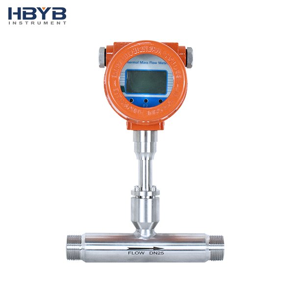 High Temperature Smart 304ss Carbon Dioxide Hydrogen Chlorine Flange Thermal Gas Mass Flow Meter