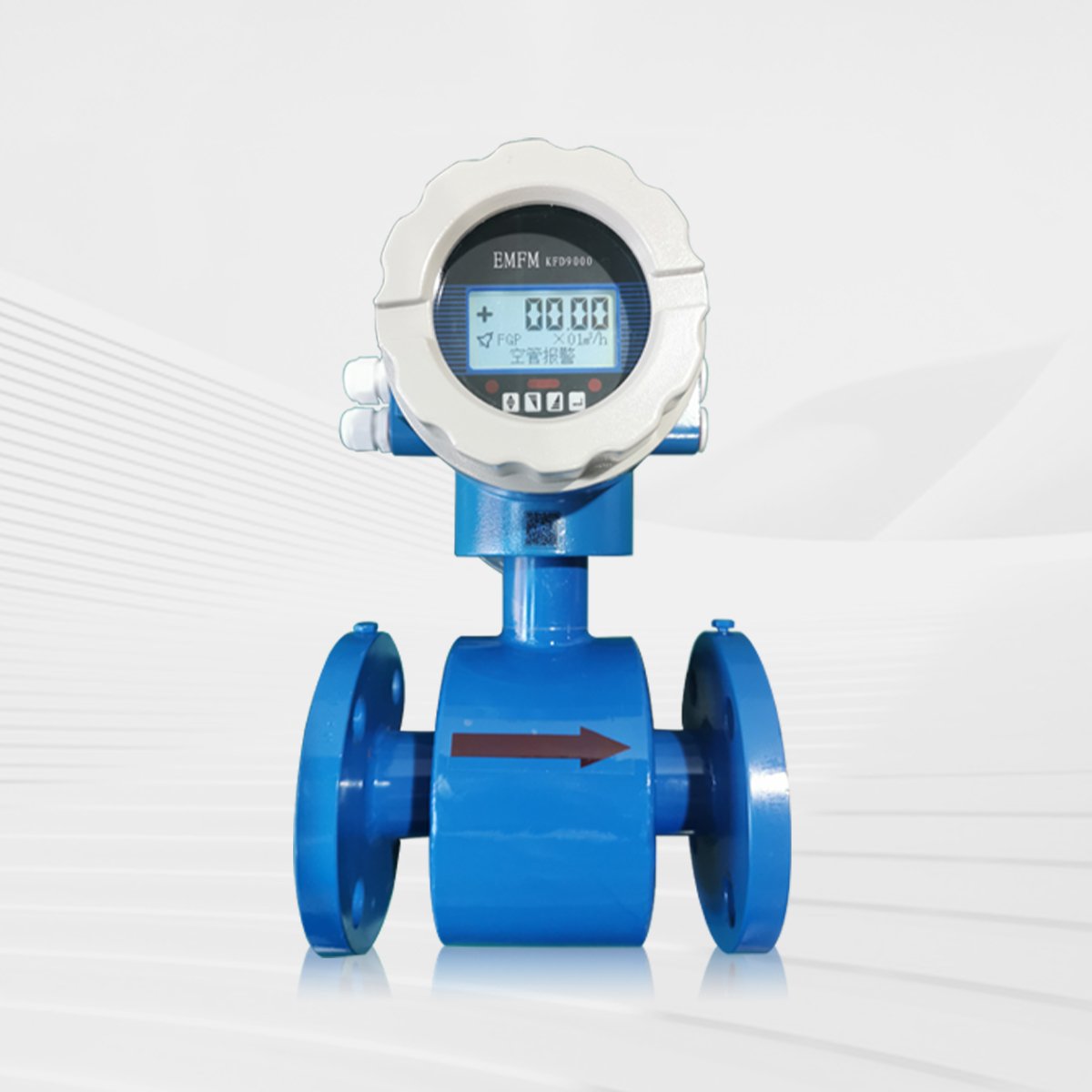 DN150 Integrated Electromagnetic Flow Meter for Wastewater, Smart, Rubber/PTFE Lined corrosion resistant flow meter