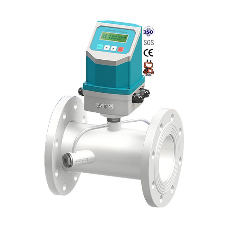 Caliber DN100mm Water Flow Meter Flange Connection Type Dual Channel Ultrasonic Flowmeter with RS485