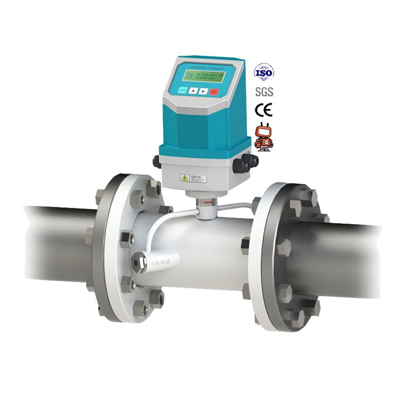 Caliber DN100mm Water Flow Meter Flange Connection Type Dual Channel Ultrasonic Flowmeter with RS485