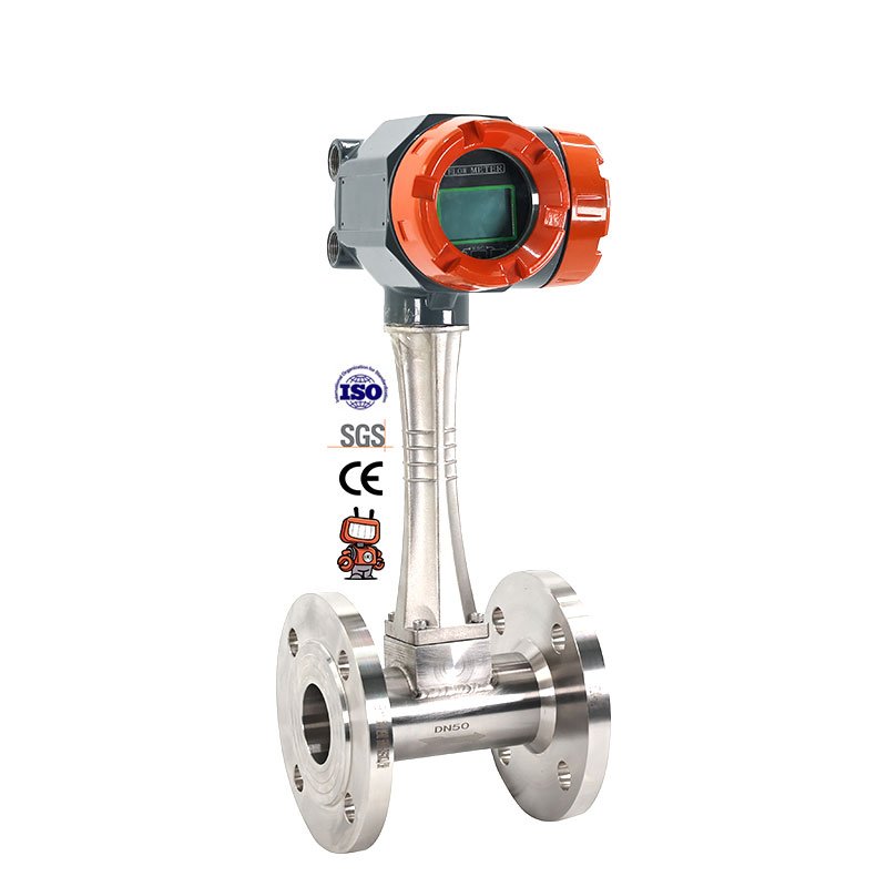 Digital air Oxygen Vortex Steam Flowmeter Insert vortex Flowmeter Butane Smart Gas Flow Meter
