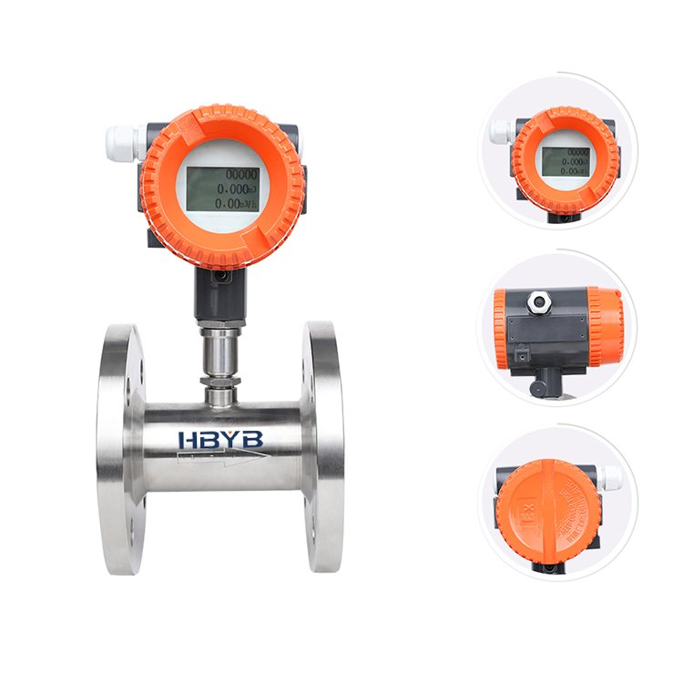 Water Turbine Flow Meter Type Turbine Oil Flow Meter Stainless Steel Turbine Meter RS485 Output Water Flowmeters