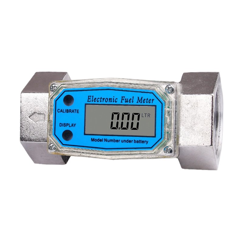 Sentec Small Stainless Steel Liquid Lcd Digital Turbine Water Flow Meter Turbine for Water Fuel diesel Gasoline