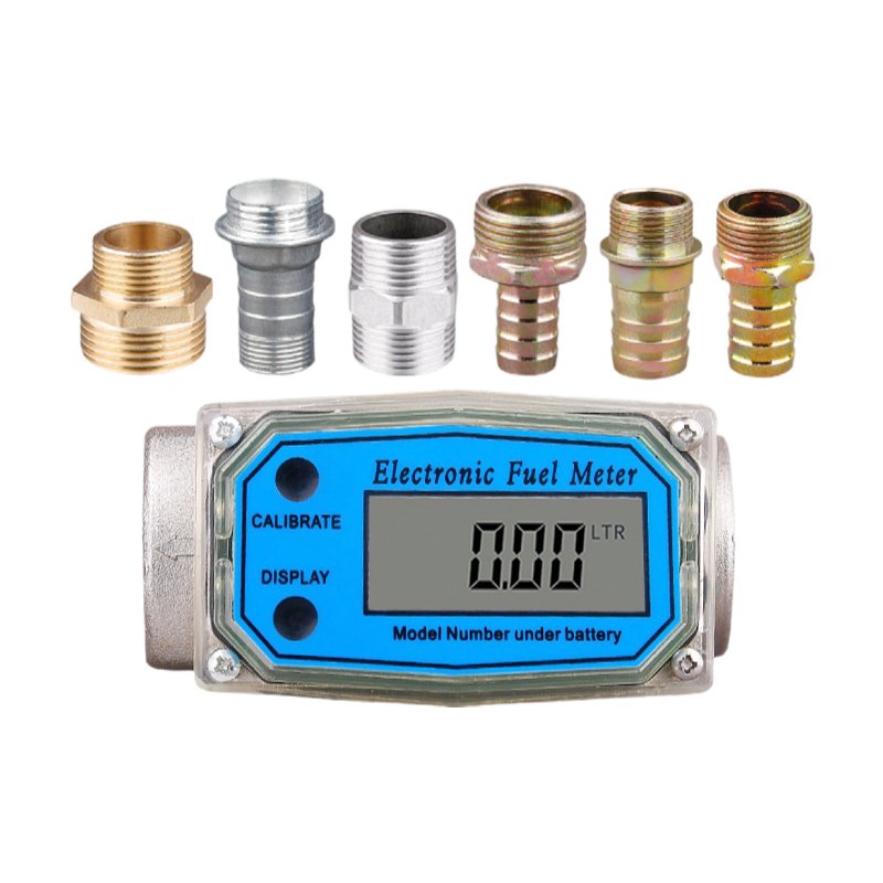 Sentec Small Stainless Steel Liquid Lcd Digital Turbine Water Flow Meter Turbine for Water Fuel diesel Gasoline