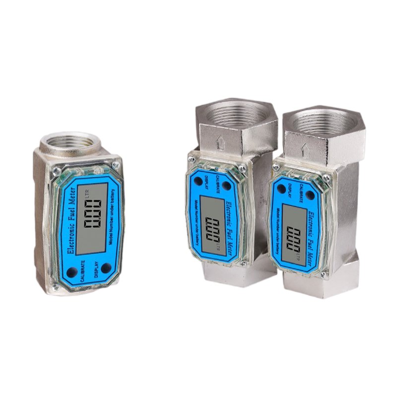 Sentec Small Stainless Steel Liquid Lcd Digital Turbine Water Flow Meter Turbine for Water Fuel diesel Gasoline