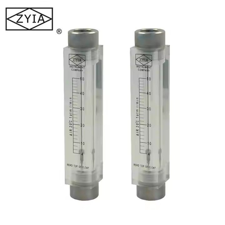 High Temperature Zyia Low Cost Inline Acrylic Glass Tube Type Variable Area Portable Gas Industrial Flowmeter
