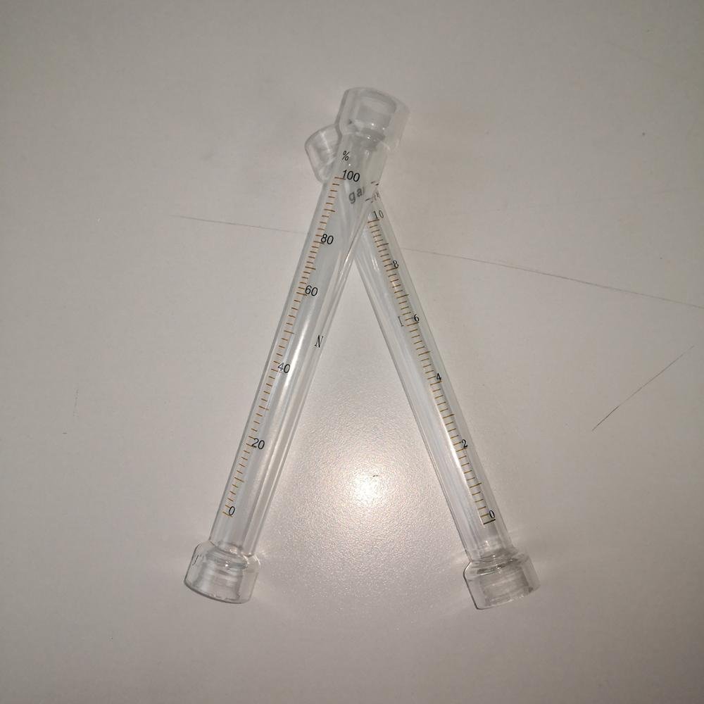 Borosilicate Glass Pipe with Scale Flow Meter Use Conical Type Sepcial Flared Ends Glass Tube
