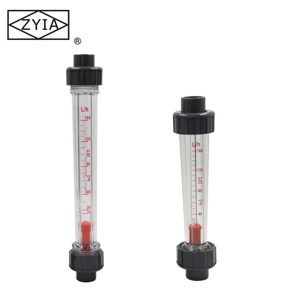 Plastic Tube Type PVC Mechanical Panel Mount Water Flow Meter for Liquid