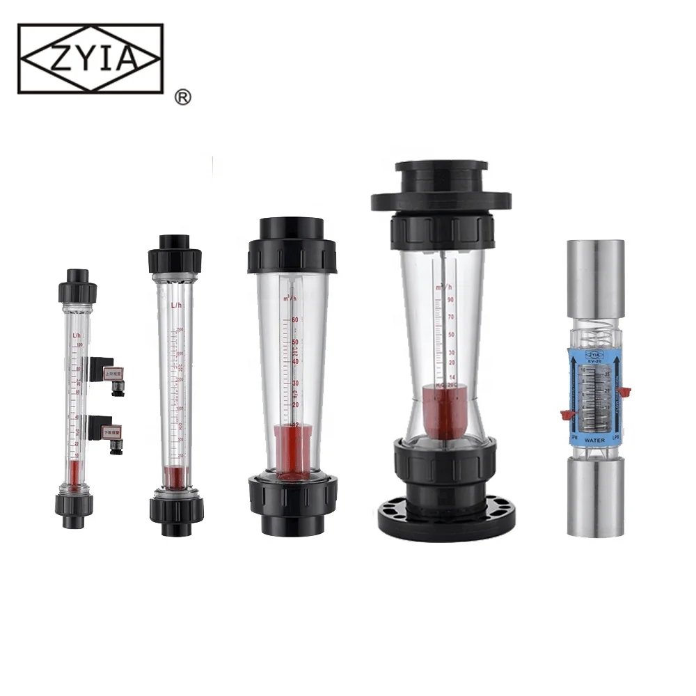 Plastic Tube Type PVC Mechanical Panel Mount Water Flow Meter for Liquid