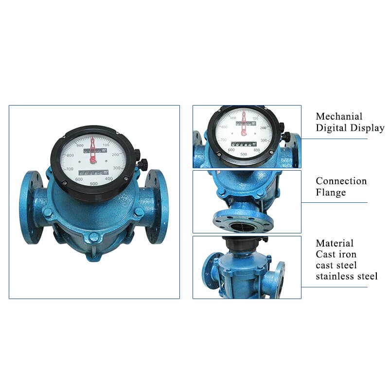 4 Inch High Temperature Oval Gear Flow Meter for Bunker Fuel