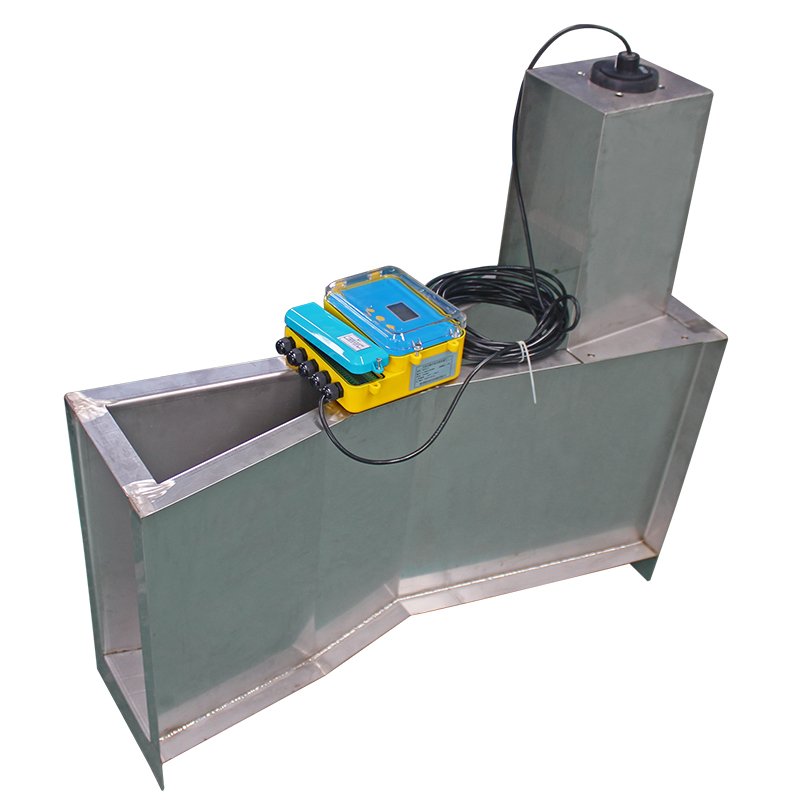 Portable Ultrasonic Flowmeter OEM Digital Drainage Flow Meter LCD Stainless Steel Parshall Flume for Water Measurement Plastic
