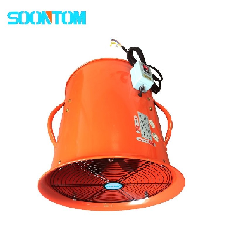 Axial Ducting Fan 400mm Portable Tube Fan 16 Inch Portable Air Flow Fan with 5 Meters Hose