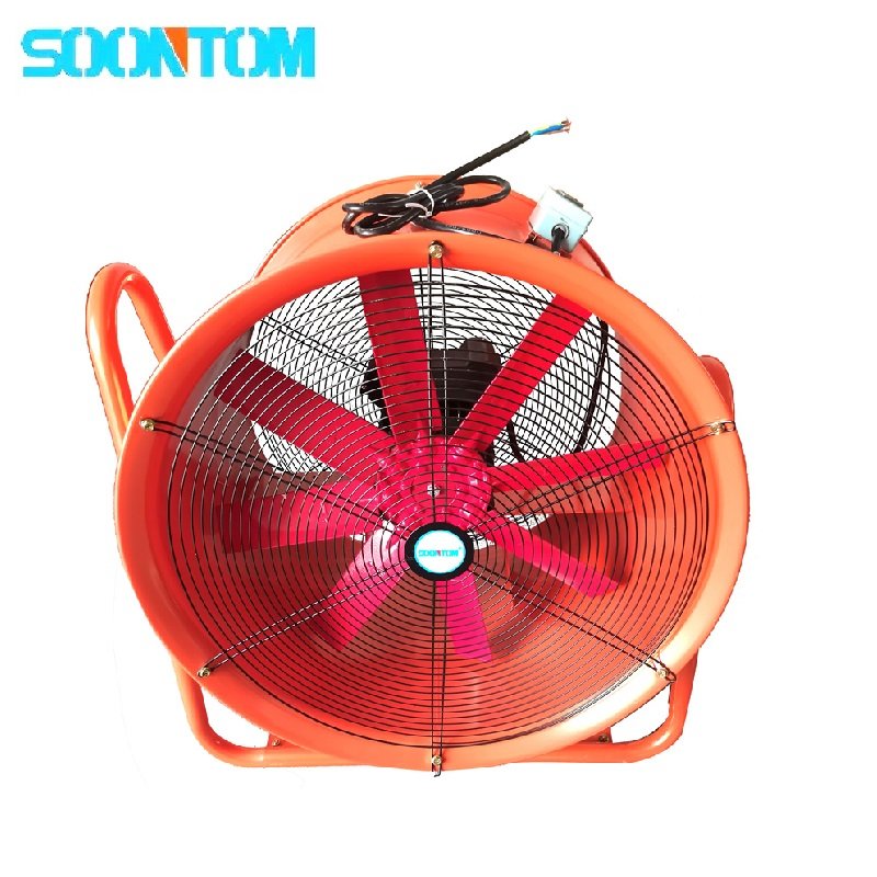 Axial Ducting Fan 400mm Portable Tube Fan 16 Inch Portable Air Flow Fan with 5 Meters Hose