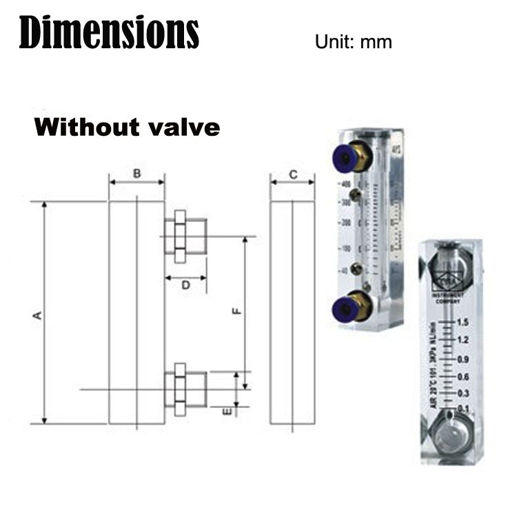 LZM-4T 6T 8T Panel Type Small air Flow Meter/gas Flow Meter Gas Flowmeter