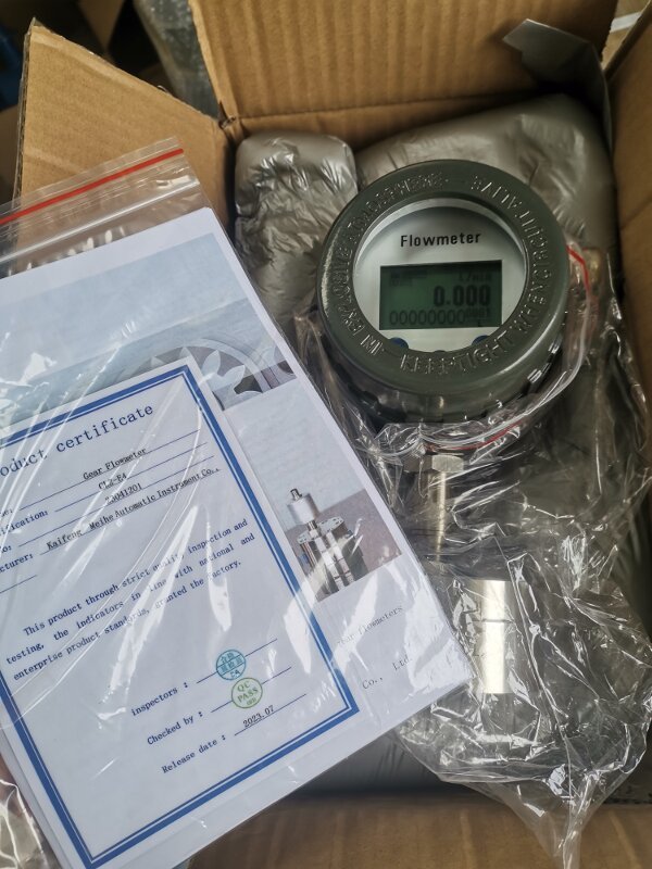 Low Flow 30ml/h for Hydraulic Oil 24VDC Micro Oval Gear Flow Meters