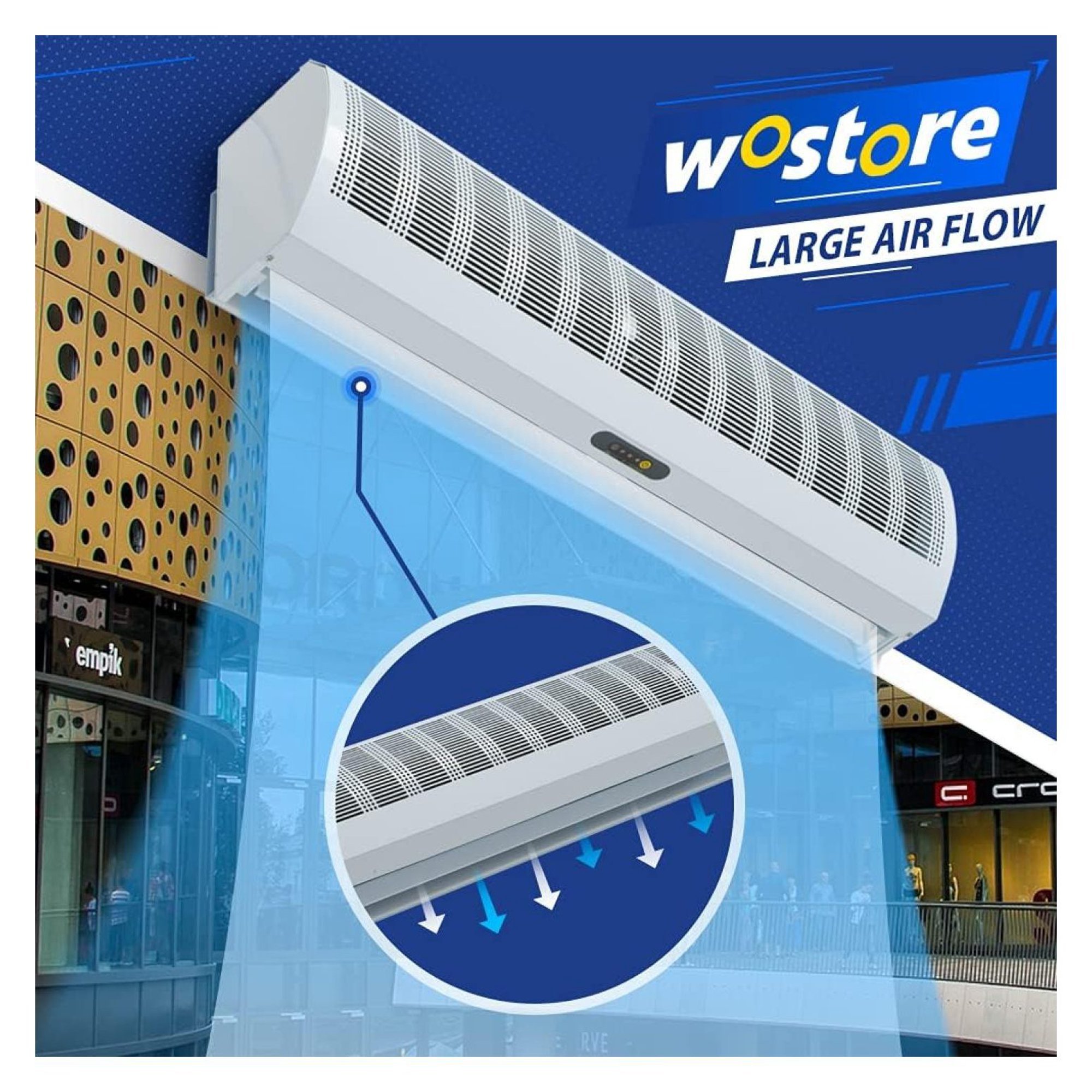 32m/s High speed high volume sealing door height 6-8 meters 380V air curtain