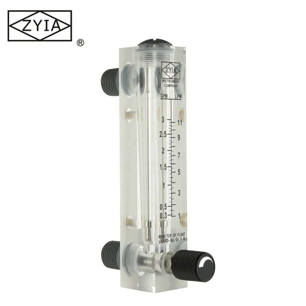 LZM Series Acrylic Panel PVC Water air Gas Flowmeter Magnetic British Flowmeter