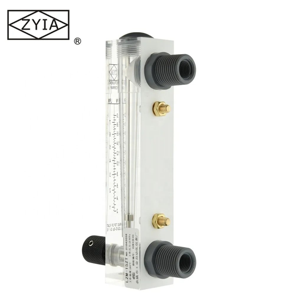 LZM Series Acrylic Panel PVC Water air Gas Flowmeter Magnetic British Flowmeter
