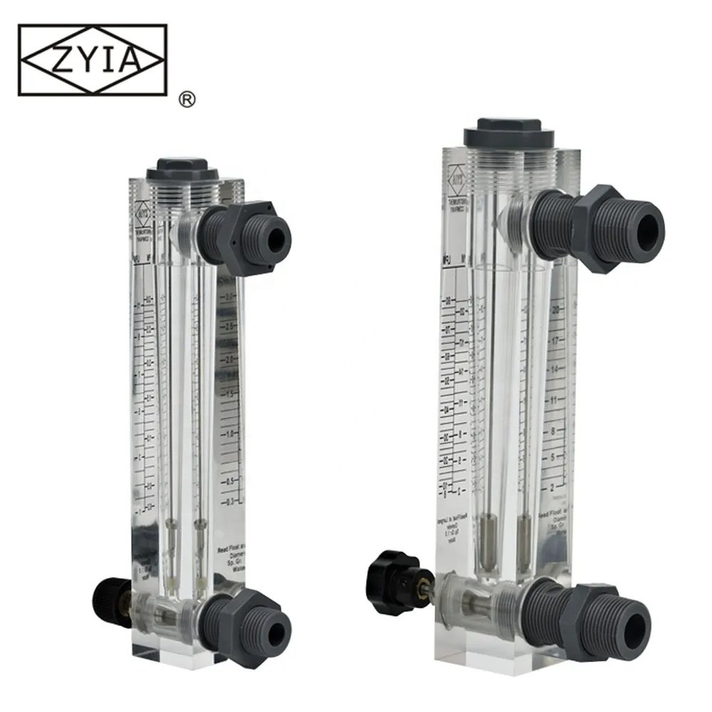 LZM Series Acrylic Panel PVC Water air Gas Flowmeter Magnetic British Flowmeter
