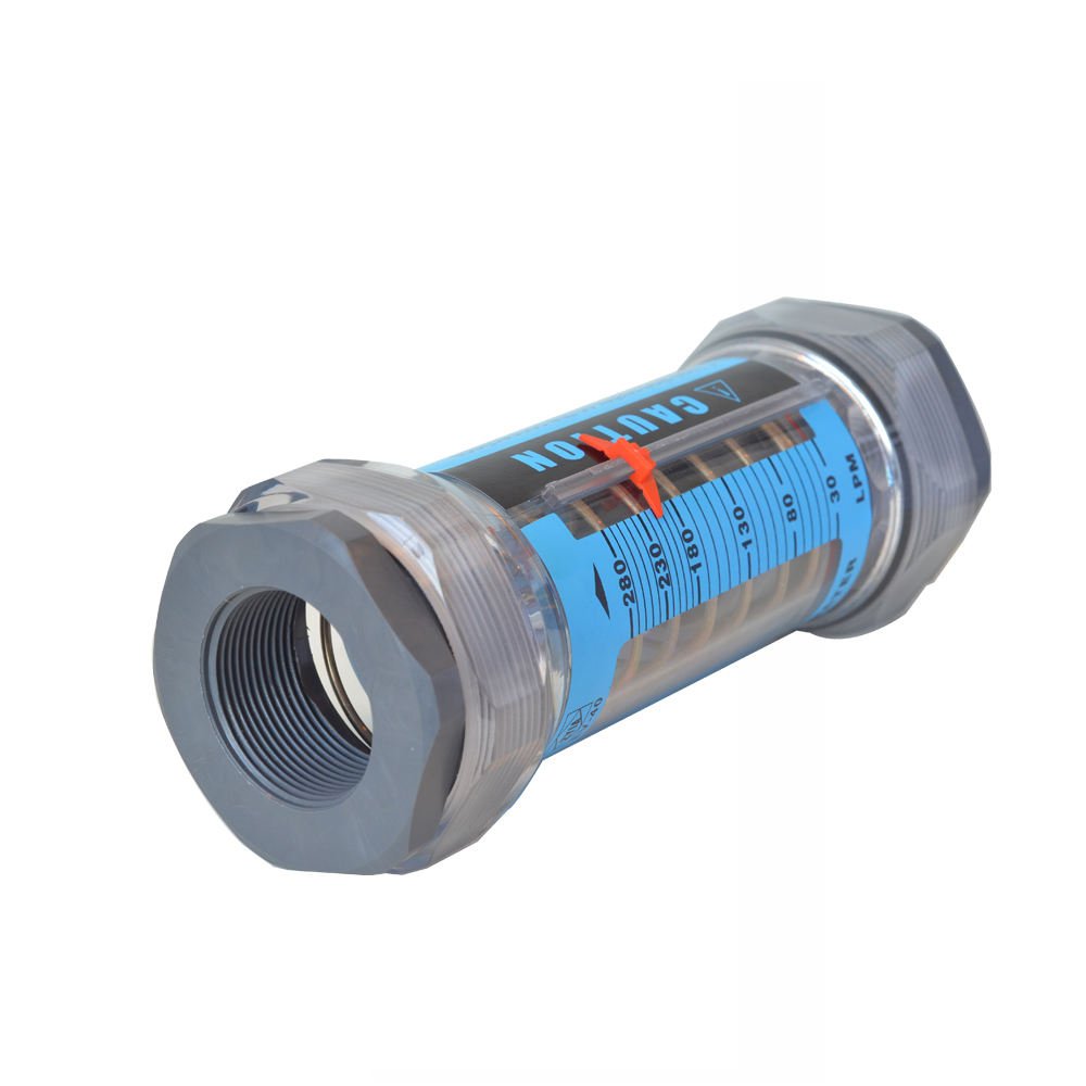 Online Measurement Direct Reading SUS Threaded Connection Vertical and Horizontal Water Flow Meter Plastic Tube Rotameter