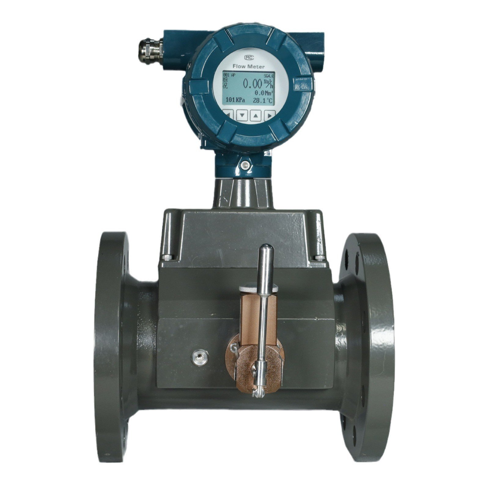 2'' DN50 Compressed air Turbine Flow Meter LNG Gas Flowmeter with LCD Pulse 4-20mA Output