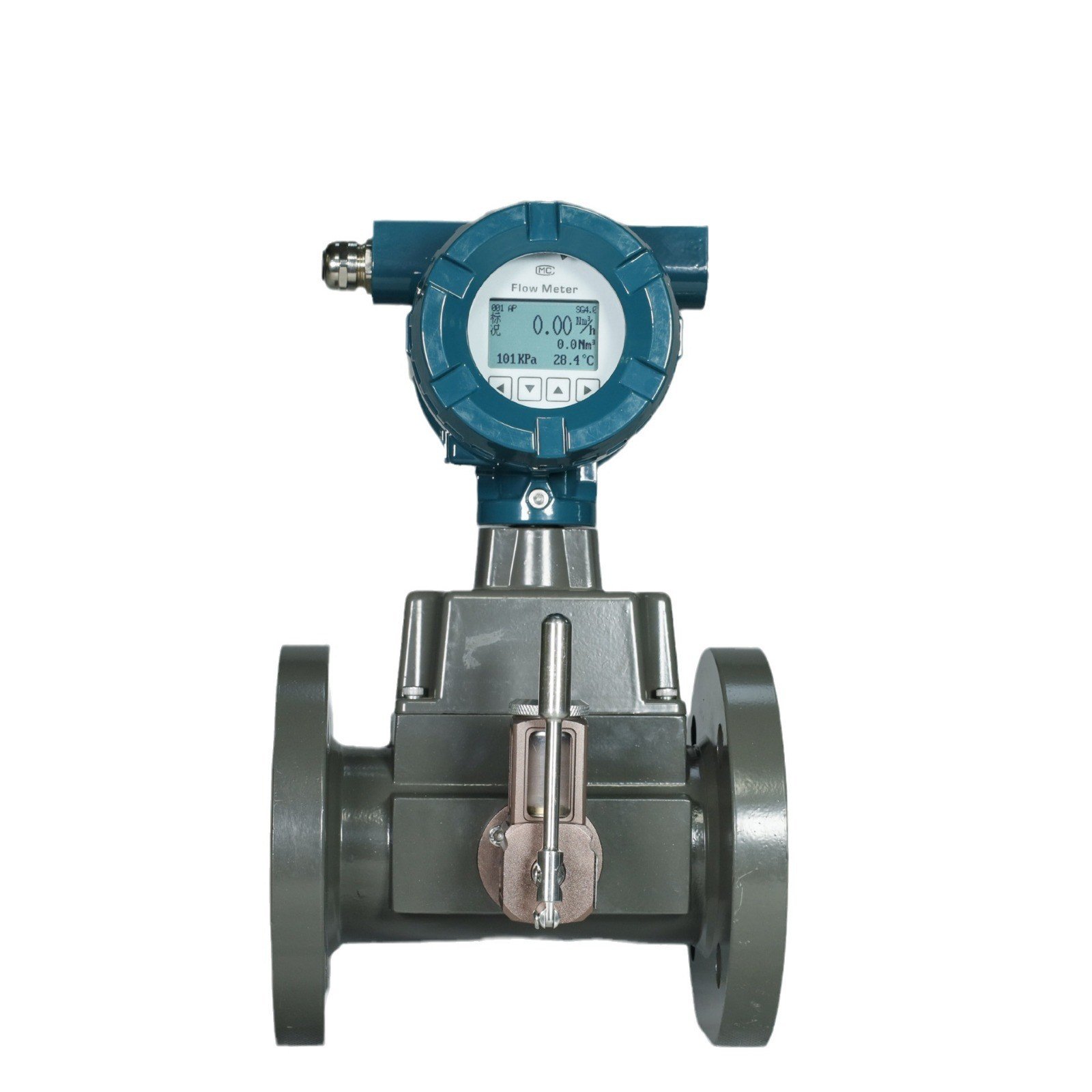 2'' DN50 Compressed air Turbine Flow Meter LNG Gas Flowmeter with LCD Pulse 4-20mA Output
