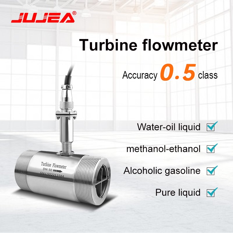 Low Range Turbine Flow Meter SS304 Digital Display Turbine Alcohol Flow Meter 2 Inch Pipe