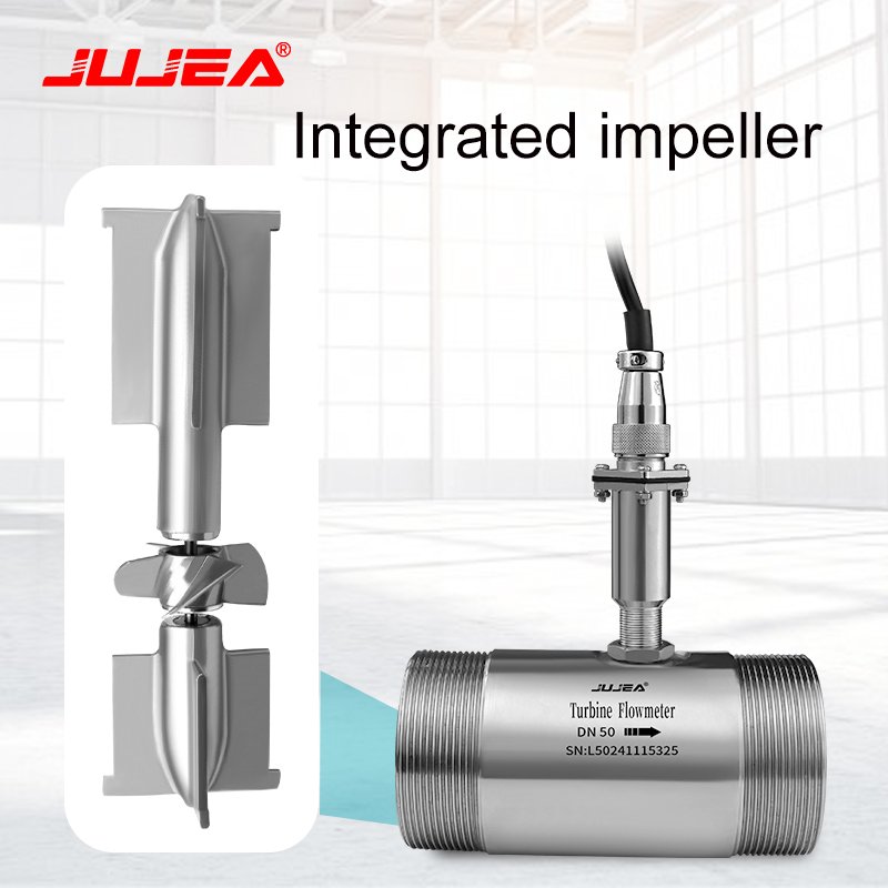 Low Range Turbine Flow Meter SS304 Digital Display Turbine Alcohol Flow Meter 2 Inch Pipe