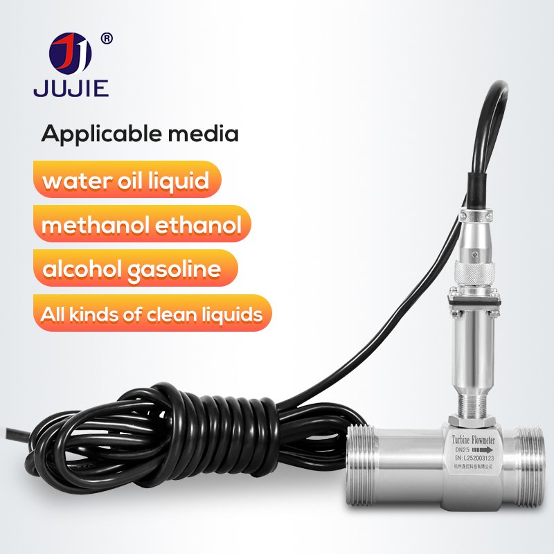 Low Range Turbine Flow Meter SS304 Digital Display Turbine Alcohol Flow Meter 2 Inch Pipe