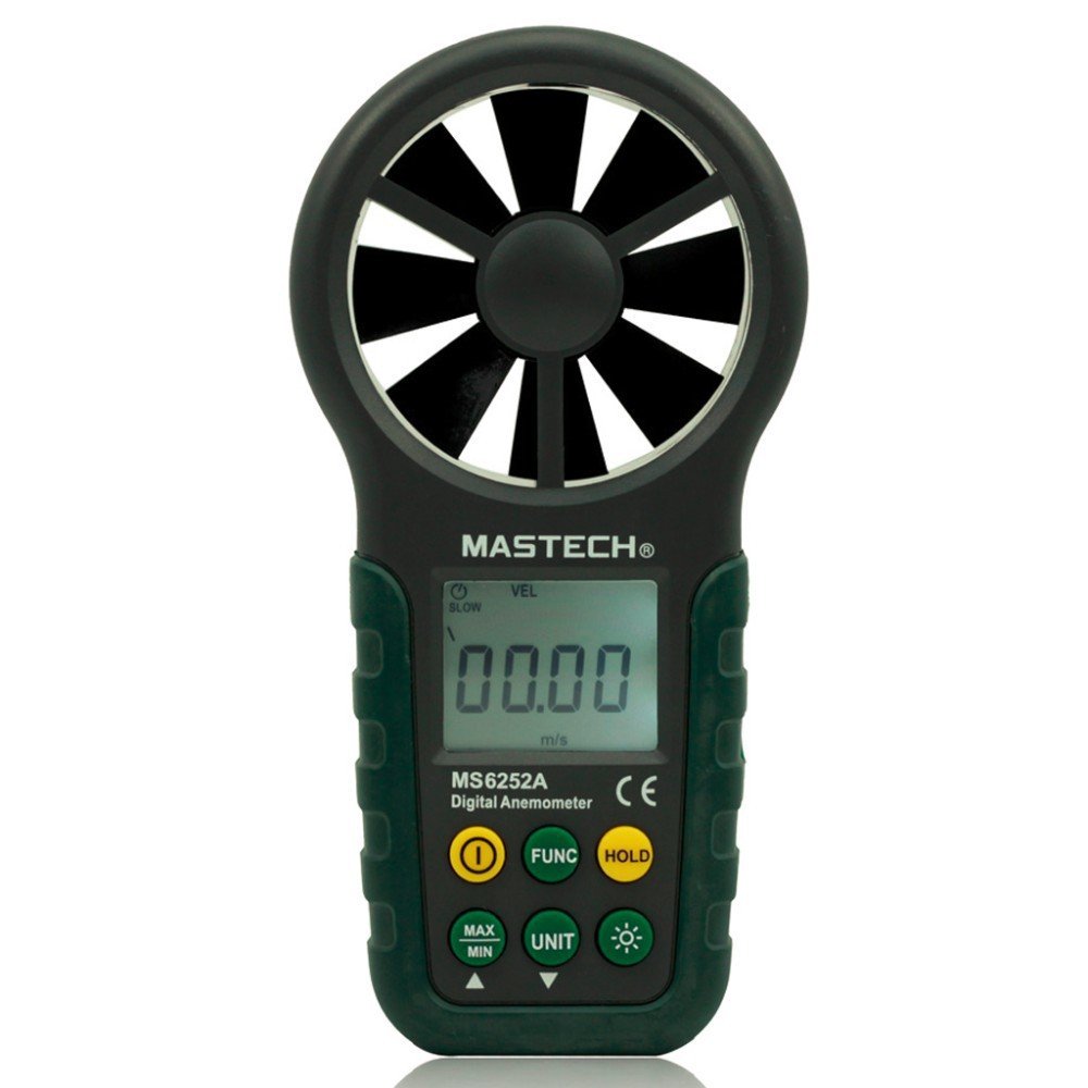 MASTECH MS6252A Portable Digital Anemometer Handheld Wind Speed Air Flow Measuring Meter Backlight