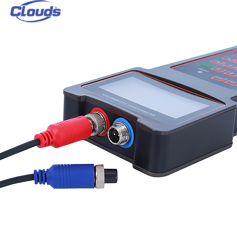 Clouds Industrial Ultrasonic Flow Meter Hand Held Handheld Liquid Sewage Flowmeter Price Gas Mass Sensor Portable Water