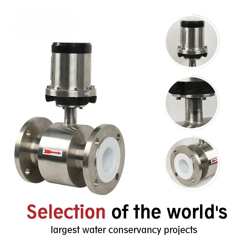 Integrated RS485 Battery Sewage Flowmeter Battery Wireless Remote Electromagnetic Flowmeter Measuring Instrument DN50-200