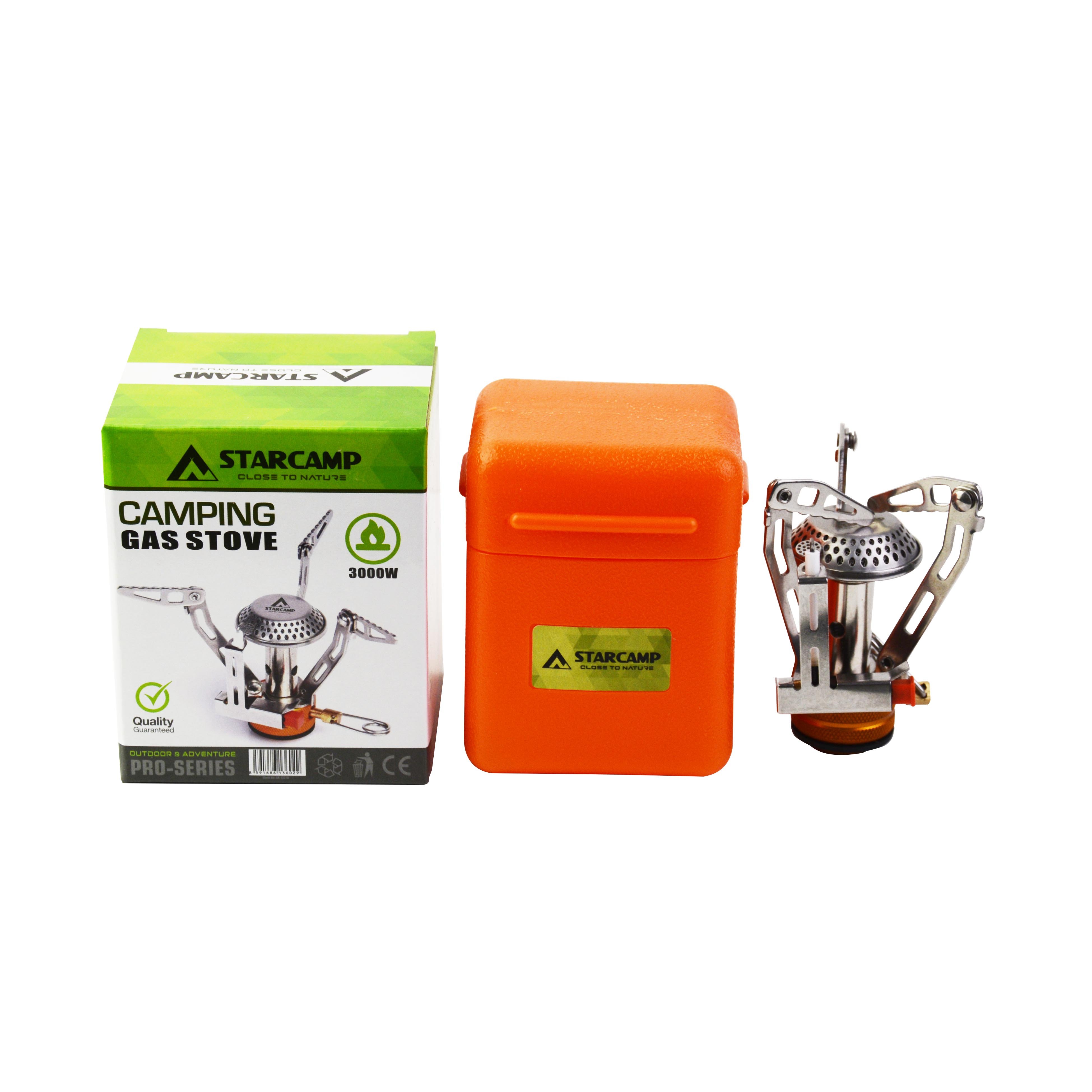 STARCAMP 3500W Outdoor Solo Backpack Hiking Fold Camping Gas Stove Mini Gas Burner Portable Iron Automatic Propane Butane Fuel